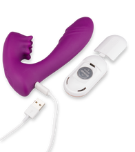 Load image into Gallery viewer, Ferngesteuerter Pulsator und Vibrator Lila