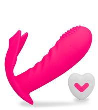 Load image into Gallery viewer, Ferngesteuerter Vibro-Slip mit genopptem Innendildo