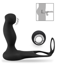 Load image into Gallery viewer, Ferngesteuertes Prostata-Sextoy mit Penis- und Hodenring