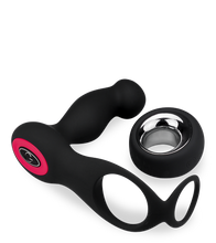 Load image into Gallery viewer, Ferngesteuertes Prostata-Sextoy mit Penis- und Hodenring