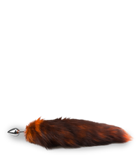 Load image into Gallery viewer, Foxtail-Analplug in Schwarz-Orange
