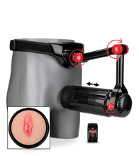 Load image into Gallery viewer, Freihand-Masturbator mit Gürtel und Vagina-Aufsatz