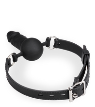 Load image into Gallery viewer, Gagball aus Silikon mit Dildo 6,5cm