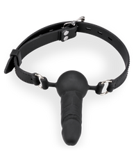 Load image into Gallery viewer, Gagball aus Silikon mit Dildo 6,5cm