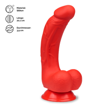 Load image into Gallery viewer, Gebogener Silikon-Dildo mit Saugnapf