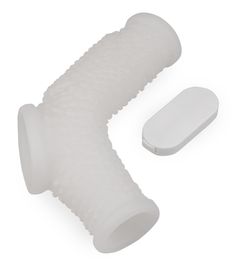 Genoppte Penismanschette mit Vibration Everest