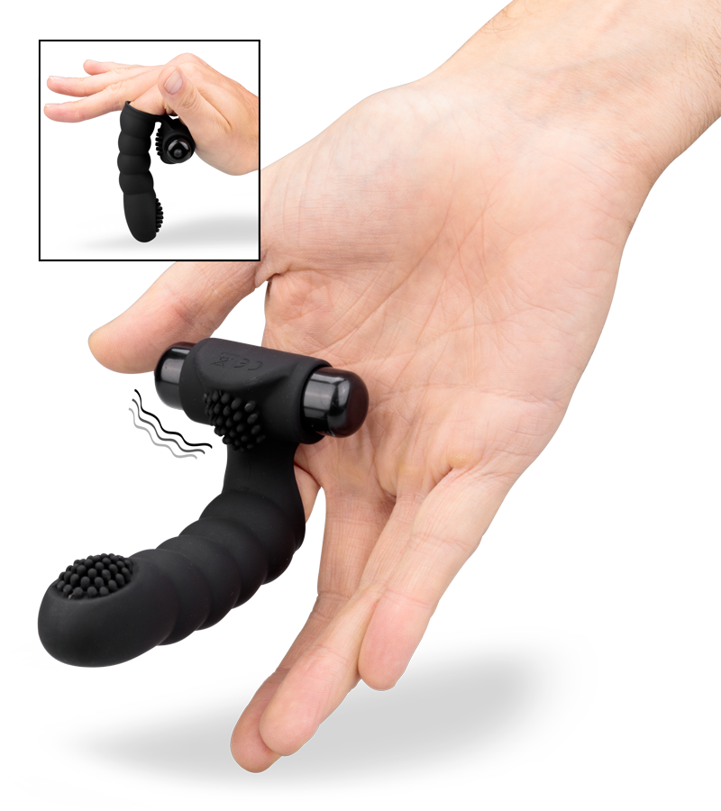 Genoppter Fingervibrator für G-Punkt und Prostata