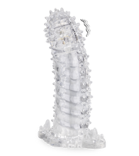 Load image into Gallery viewer, Genopptes Penis-Sleeve mit vibrierender Spitze