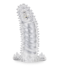 Load image into Gallery viewer, Genopptes Penis-Sleeve mit vibrierender Spitze
