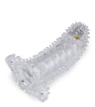 Load image into Gallery viewer, Genopptes Penis-Sleeve mit vibrierender Spitze