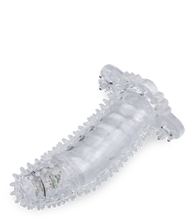 Load image into Gallery viewer, Genopptes Penis-Sleeve mit vibrierender Spitze