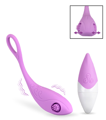 Genopptes Vibro-Ei mit Funkfernbedienung