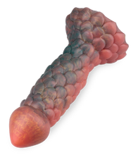 Load image into Gallery viewer, Geschuppter Drachen-Dildo mit Saugnapf 19 cm