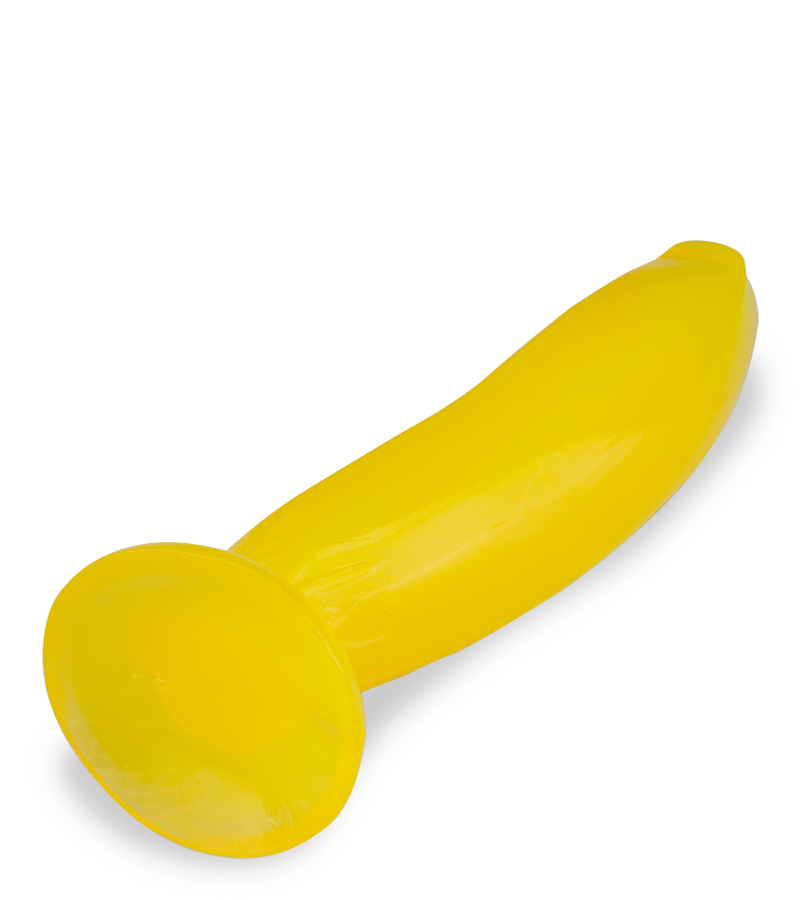 Großer Bananen-Analplug mit Saugfuß