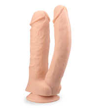 Load image into Gallery viewer, Großer Dildo mit doppeltem Schaft 24,5 cm und 27,5 cm