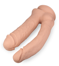 Load image into Gallery viewer, Großer Dildo mit doppeltem Schaft 24,5 cm und 27,5 cm