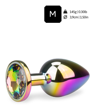 Load image into Gallery viewer, Großer Rosebud-Plug in Regenbogenfarben