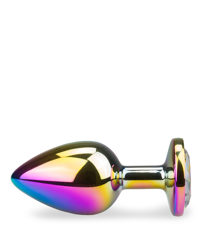 Großer Rosebud-Plug in Regenbogenfarben