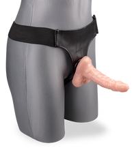 Load image into Gallery viewer, Hautfarbener Umschnalldildo mit O-Ring-Gurt