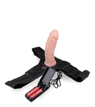 Load image into Gallery viewer, Hohler hautfarbener Umschnall-Vibrator Sascha