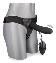 Load image into Gallery viewer, Hohler Strapon-Vibrator aus Silikon mit XL-Durchmesser