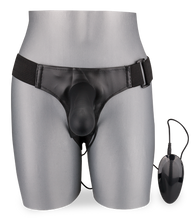 Load image into Gallery viewer, Hohler Strapon-Vibrator aus Silikon mit XL-Durchmesser
