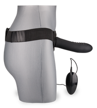 Load image into Gallery viewer, Hohler Strapon-Vibrator aus Silikon mit XL-Durchmesser