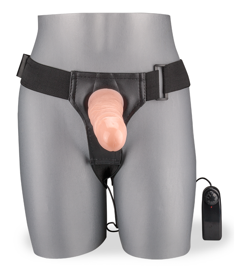 Hohler XXL-Umschnalldildo mit Vibration