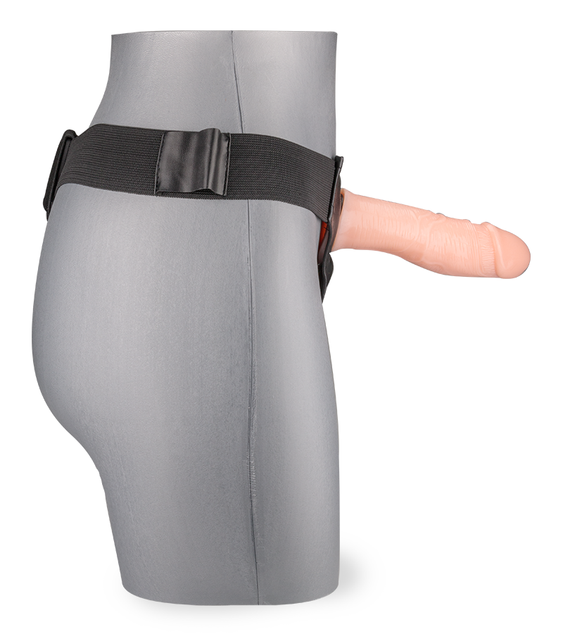 Hohler XXL-Umschnalldildo mit Vibration