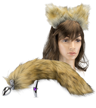 Load image into Gallery viewer, Katzenschwanz-Plug mit Katzenohren-Haarreif