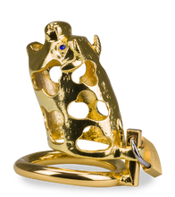 Load image into Gallery viewer, Keuschheitskäfig chinesisches Sternzeichen goldener Büffel