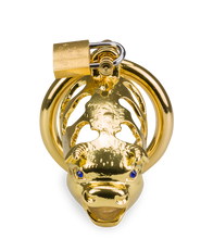 Load image into Gallery viewer, Keuschheitskäfig chinesisches Sternzeichen goldener Büffel