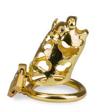 Load image into Gallery viewer, Keuschheitskäfig chinesisches Sternzeichen goldener Büffel