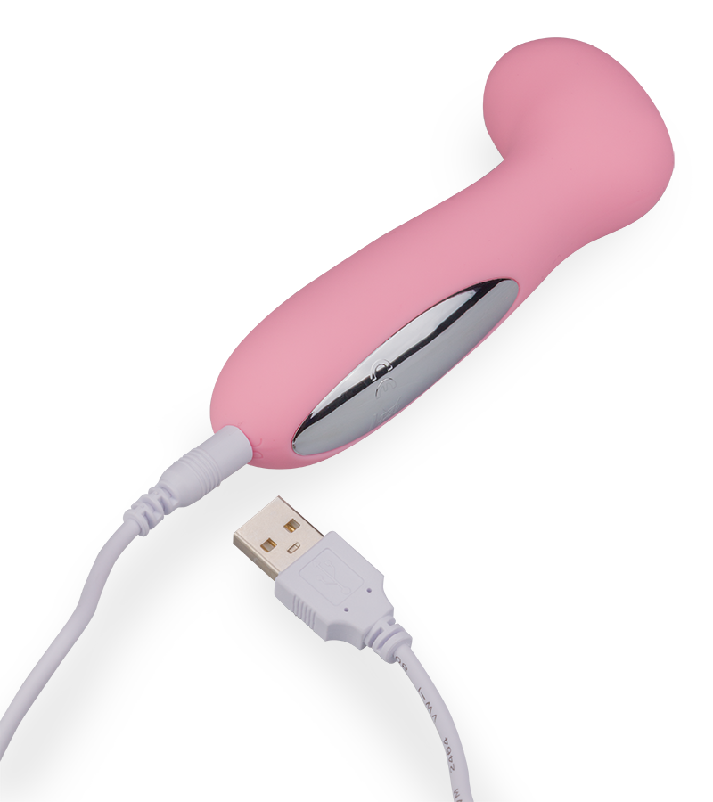 Kleiner Klitoris- und G-Punkt-Vibrator mit gekrümmter Spitze