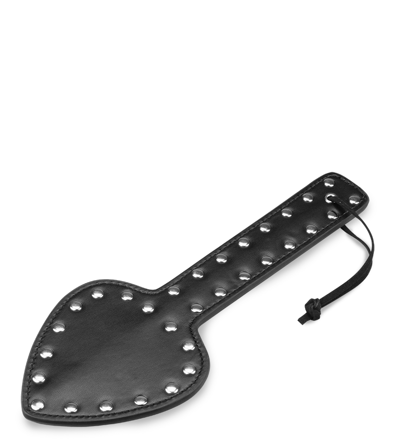 Kunstleder-Paddle mit Nieten Spade