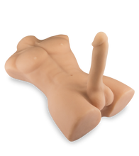Load image into Gallery viewer, Männliche Silikonpuppe mit großem Dildo Theo