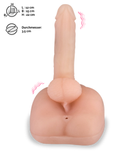 Load image into Gallery viewer, Masturbator mit Vagina, Anus und Dildo