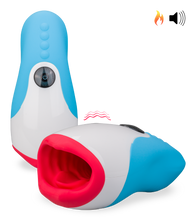 Load image into Gallery viewer, Mund-Masturbator mit Vibration und Heizung Blue Viper