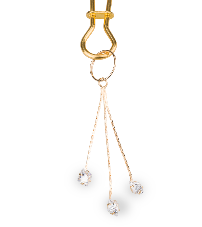 Nippelklemmen mit Strass Sirius