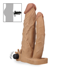 Load image into Gallery viewer, Penis-Extender mit Analdildo und Klitorisvibrator