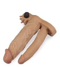 Load image into Gallery viewer, Penis-Extender mit Analdildo und Klitorisvibrator