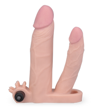 Load image into Gallery viewer, Penishülle mit Analdildo und Kitzlervibrator