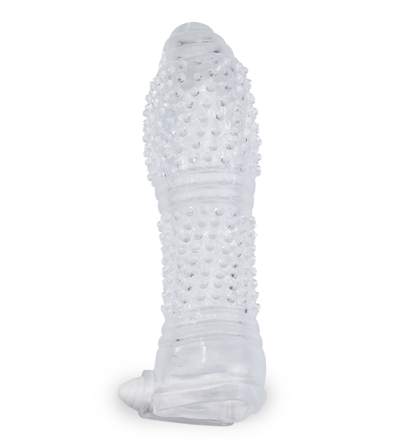 Penishülle mit Vibration und Massagenoppen