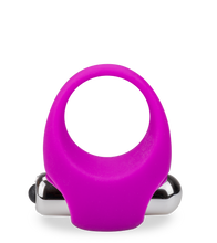 Load image into Gallery viewer, Penisring mit Vibration aus medizinischem Silikon Flirt