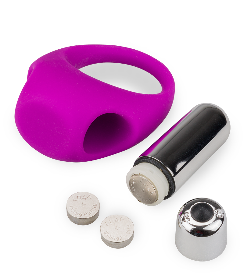 Penisring mit Vibration aus medizinischem Silikon Flirt
