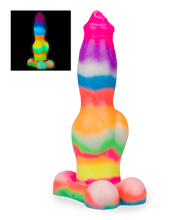Load image into Gallery viewer, Phosphoreszierender Dildo mit Saugnapf Schäferhund
