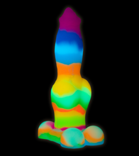 Load image into Gallery viewer, Phosphoreszierender Dildo mit Saugnapf Schäferhund