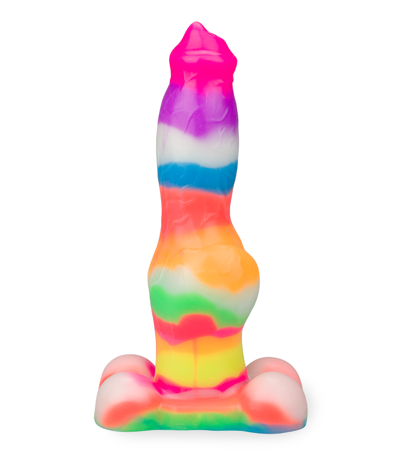 Phosphoreszierender Dildo mit Saugnapf Schäferhund