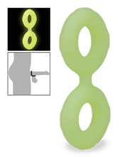 Load image into Gallery viewer, Phosphoreszierender Doppel-Cockring aus Silikon Sloom