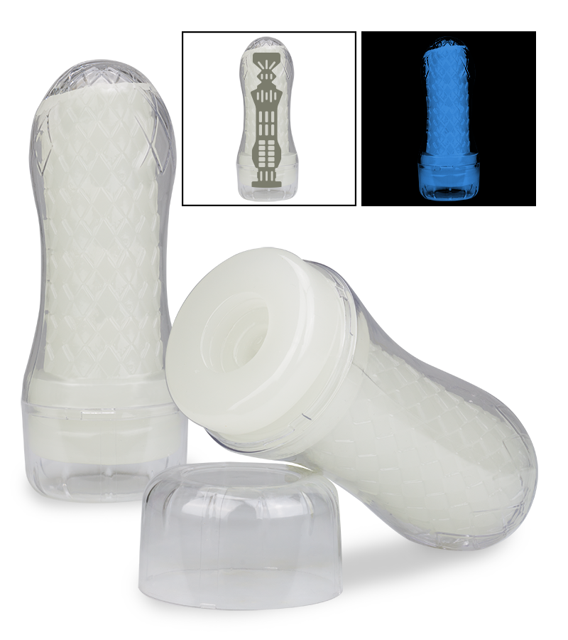 Phosphoreszierender Masturbator mit Rillen Lumino